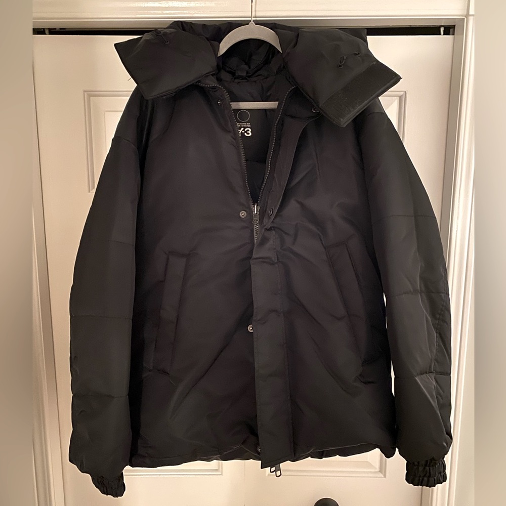 Yohji Yamamoto Adidas Y-3 Men’s Oversized Puffer Jacket Midnight Black - Picture 2 of 4